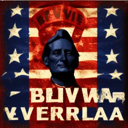 The text "Bolivar appreciates its veterans" with some blue stars and an American flag and a silhouette of a soldier. None of the components of the image should look plastic.