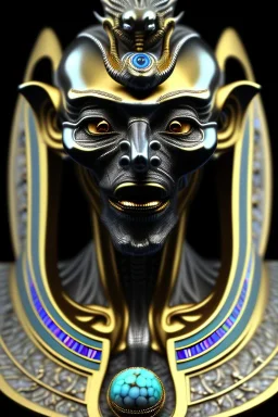 Silver alien, head, wicked, black eyes, blood, 8k, finely detailed, photo realistic, Anunnaki black male African Egyptian alien, cracks in the voodoo head, wicked,Asian turquoise eyes, crown, Elephant, 8k, finely detailed, photo realistic, tiger turquoise skull head gold dragon space alien sun skeleton gold gorilla silver crown silver eyes