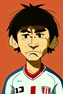 Wataru Endo Japanese football player ,cartoon 2d