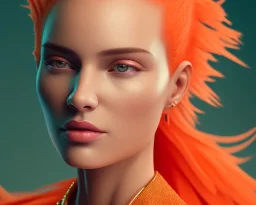 (samdoesarts style:0.83); sharp focus, full body portrait of a beautiful woman with (Neon Carrot hair ) (wearing footwear ribbon), digital art, (highly detailed face:1.0), fine detail, intricate, octane render, hdr 8k samdoesarts