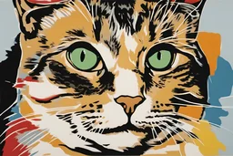 portrait of a cat by andy warhol
