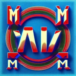 letter M , Anaglyph style