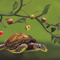 turtle and apple tree