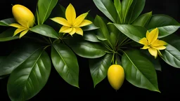 Yellow Mango, Young Mango flowers, Mango leaves and mango flowers, dark background, 4k, 8k, 16k, full ultra hd, high resolution and cinematic photography --ar 3:2 --v 5 --upbeta --v 5 --Screen Space Reflections --Diffraction Grading --Chromatic Aberration --GB Displacement --Scan Lines --Ambient Occlusion --Anti-Aliasing FKAA --TXAA --RTX --SSAO --OpenGL-Shader’s --Post Processing --Post-Production --Cell Shading --Tone Mapping --CGI