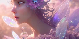 crystal subtle flower in a galactic ambiance beautiful fairy, transparent, delicate colors, in the foreground, full of details, smooth，soft light atmosphere, light effect，vaporwave colorful, concept art, smooth, extremely sharp detail, finely tuned detail, ultra high definition, 8 k, unreal engine 5, ultra sharp focus