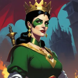 woman version of Queen Henry [art by Steve Rude] Robin Hood: Brain, zombie, skull and the likes...