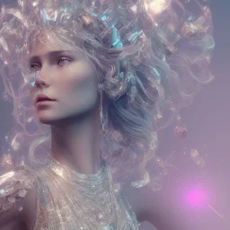 A portrait of a crystalised queen, atmospheric, realistic, unreal engine, cinematic lighting, octane render.