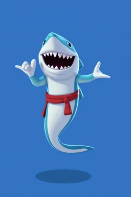 hi poly Frostfin Barracuda T pose just the character and simple background