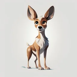 The graphic depicts a dog in the style of the movie Bambi, with a full body and characteristic animation reminiscent of the classic Disney film aesthetic. The dog is shown against a clean white background, capturing the charm and magic of classic animation.