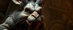 troll rabbit orc in style of Rembrandt and Fallout 4, with motion blur