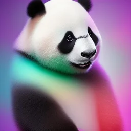 Panda, furry, mint fur, ice, rainbow, powers