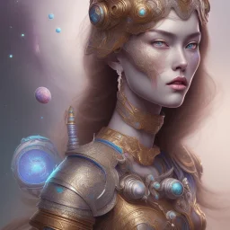 sango fantasy, fantasy magic, intricate, sharp focus, illustration, highly detailed, digital painting, concept art, matte, artgerm and paul lewin and kehinde wiley, masterpiece sexy lips Asian lady body turquoise space lady space galaxy