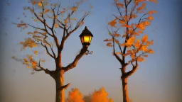 fall tree wonder Streetlight by Andrea del sarto