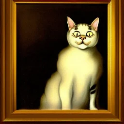 portrait of a cat Francisco de Goya Style