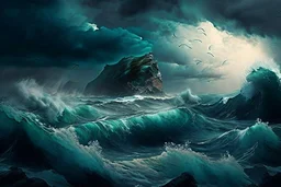 Seascape in the style of Chris