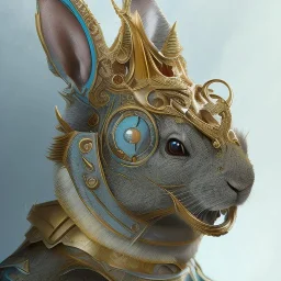 fantasy magic, sharp focus, illustration, highly detailed, digital painting, concept art, art germ and Paul Lewin and Kehinde Wiley, masterpiece silver rabbit head bronze turquoise golden waves