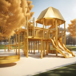 Dibujo arquitectónico con proporción aurea de un parque infantil