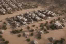 Can you please come up with a design concept for a refugee camp that houses displaces Palestinians that is Meaningful, Not basic, self sufficient and takes into consideration Palestinians culture and religious beliefs in the dessert