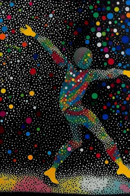 ABSTRACT DOTS DANCING STYLE OF HIROKU OGAI