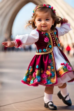 remove background, very pretty little girl in same costum