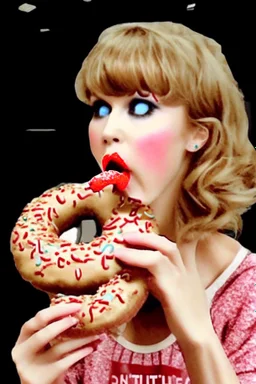 Taylor Swift eating doughnuts secretly