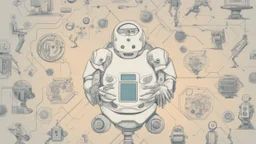 "An illustrative image for an article on 'Artificial Intelligence: Between Innovation and Challenges.' The image represents advanced technology applications and smart robots. It highlights the diverse uses of artificial intelligence in the future and symbolizes an optimistic vision and ongoing technological advancement."