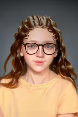 GIRL WITH HIGH VOLUME PERMED HAIR, PHOTOREALISTIC