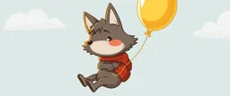 when you want to cuddle a stupid cartoon wolf flying with a balloon