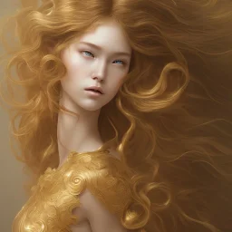 a wonderfull japanese, curves, golden long hair, ultradetailed fine art photo of a weet mermaid portrait, 5 0 mm lens, golden ratio composition, detailed face, studio photography, very detailed,masterpiece, artstation, 8 k, highly coherent