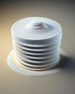 stack of thin and round flour wrapper. Realistic photo. HD. Glowing. 3d style.