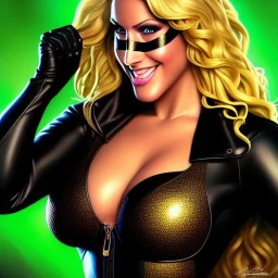 ultra detailed fullbody portrait of beautiful booty busty Black Canary, wearing skintight costume, extremely detailed digital painting, intrincate, extremely detailed smiling face,crystal clear Big Green eyes, in the style of adam hughes , mystical colors , perfectly centered image, perfect composition, rim light, beautiful lighting,8k, stunning scene, raytracing