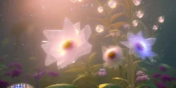 crystal subtle flower in a galactic ambiance beautiful fairy, transparent, delicate colors, in the foreground, full of details, smooth，soft light atmosphere, light effect，vaporwave colorful, concept art, smooth, extremely sharp detail, finely tuned detail, ultra high definition, 8 k, unreal engine 5, ultra sharp focus