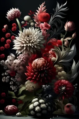 modern maximalistic florist poster, Super high realism, Intricate and symmetrical, award wininng design, highly intricate, beautiful