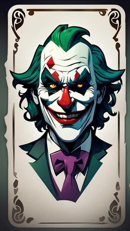 stylized game , joker card