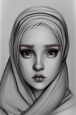 رسم بنت،شقراء،تلبس الحجاب ،توقيع اسم بيلا بابلو بيكاسو مثل المرأة البكية