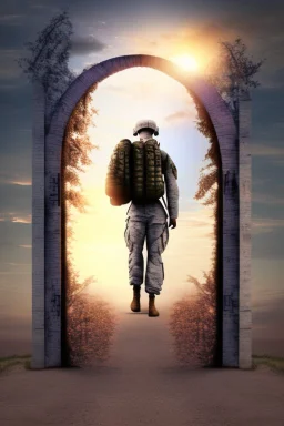 gateway between dreams the back of an american soldier