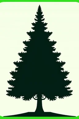 simplistic vector image of a spruce tree