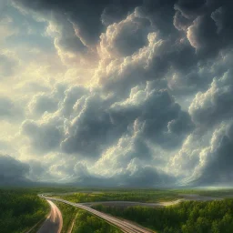 highway in clouds