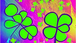 rave poster with Four-leaf clover