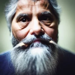 Retrato de un gato de cuarenta y seis años con canas y barba de nombre Jacobo Santiago Mozos de estilo Vincent van Gogh