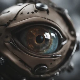 photoreal gorgeous beautiful extreme close-up of a robotic eye by lee jeffries, otherworldly creature, in the style of fantasy movies, photorealistic, shot on Hasselblad h6d-400c, zeiss prime lens, bokeh like f/0.8, tilt-shift lens 8k, high detail, smooth render, unreal engine 5, cinema 4d, HDR, dust effect, vivid colors