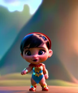 Baby wonder women, full body, bokeh