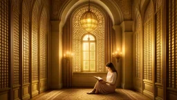 The image portrays an atmosphere of tranquility and focus, with an individual reading a book in a serene and comfortable setting. It reflects the spirit of self-improvement and personal growth, as the person appears engrossed in exploring inspiring content that contributes to their personal development and knowledge acquisition. The appropriate lighting and intricate details enhance a positive and motivating ambiance for learning and advancement.