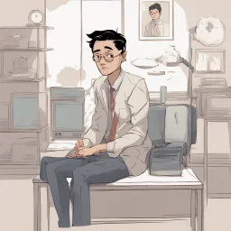 An Animated Asian Male Failure for a chatbot on Poe like Uncle Roger Style