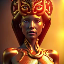 hot snake goddess, by Mahmoud Sai, Cartographic, Circuitry, Golden Hour, Closeup-View, 16k, Lumen Global Illumination, Diffraction Grading ,beautiful body shape,