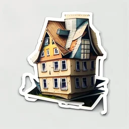 sticker of a house building