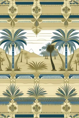 تصميم زخرفي بالعناصر الطبيعية عن الريف المصري