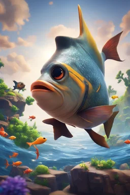 Fish play Fortnite and Roblox