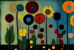 Flowers in thestyle of paul klee