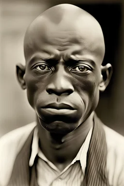 usa 1920 black man poor , bald